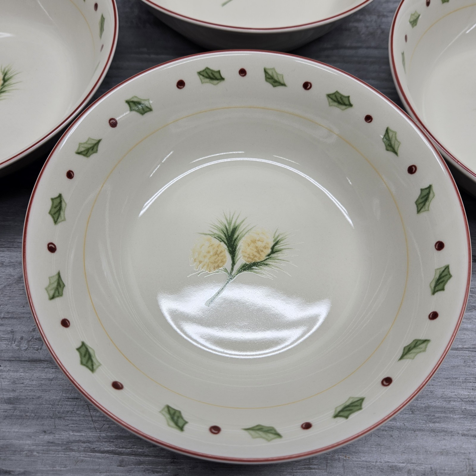 Merry Brite Holiday Home Collection Christmas Bowls Lot (4)