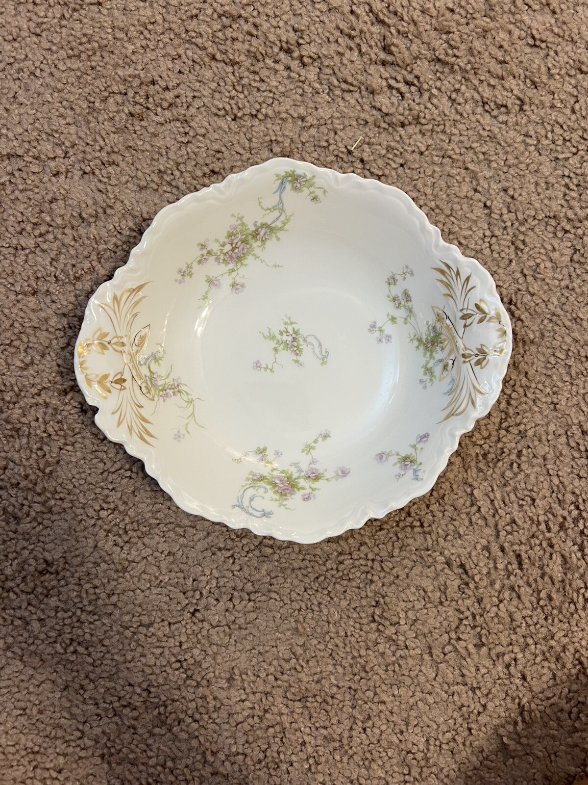 Antique RARE Haviland & Co France 8”x 7.25” Bowl Limoges Schleiger 57F China