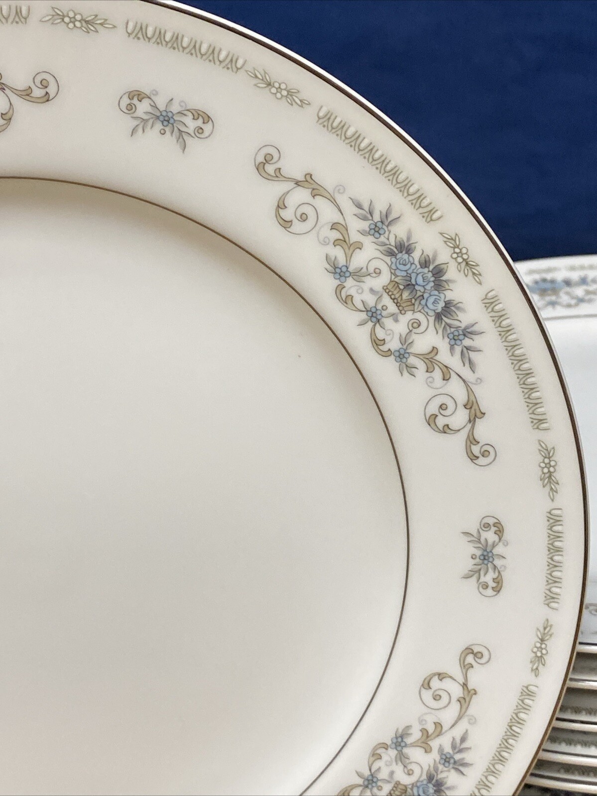 10 Vintage Wade Fine Porcelain China “Diane” 10 1/4” Dinner Plates – Japan