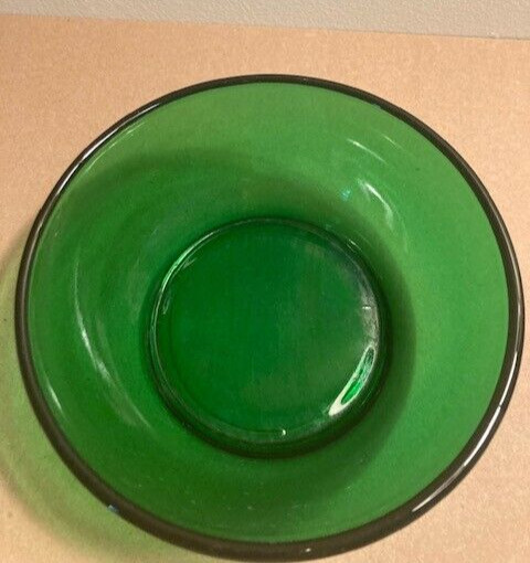 Vintage Anchor Hocking Popcorn Bowl Forest Green 5 1/4″ D x 2 1/4″ H