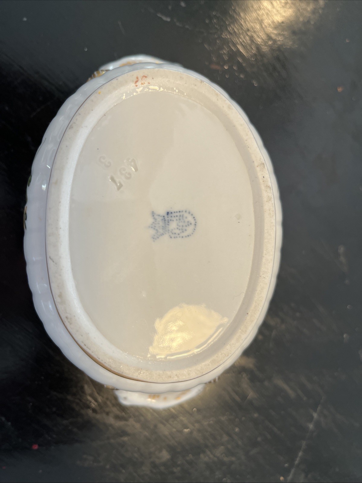 Antique Schierholz (Plaue) Handle Lidded Box with Saucer – Circa 1905 Two Piece