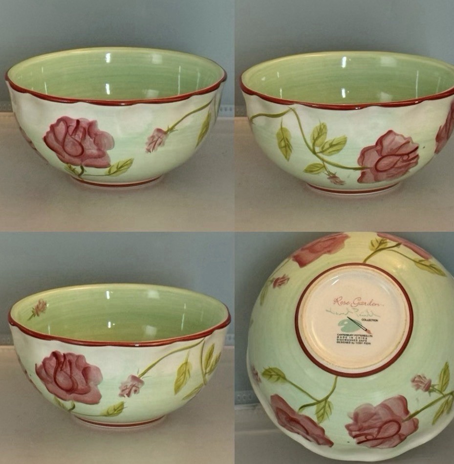12pc Rose Garden by Canterbury Potteries Toby Pieri design 2 Place Settings Plus