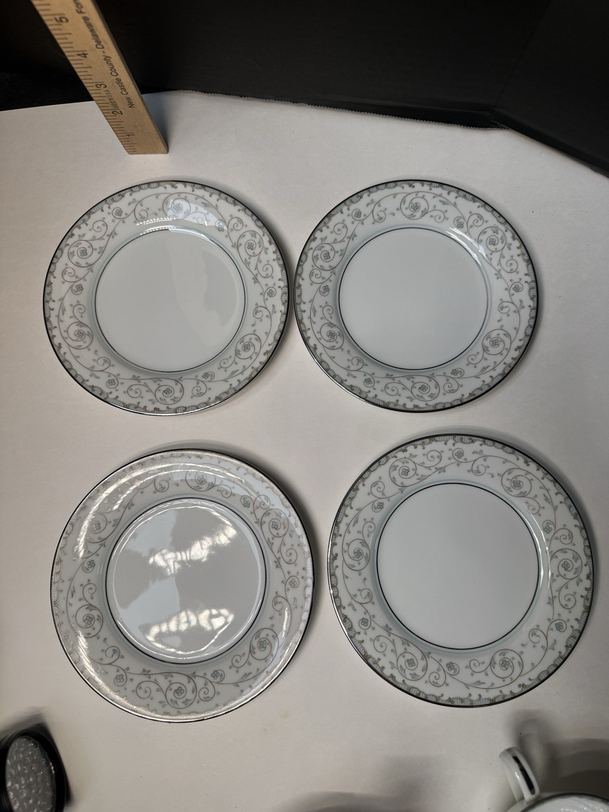 4- Noritake Oxford Porcelain 6 1/2” Bread & Butter Plates Set of 4