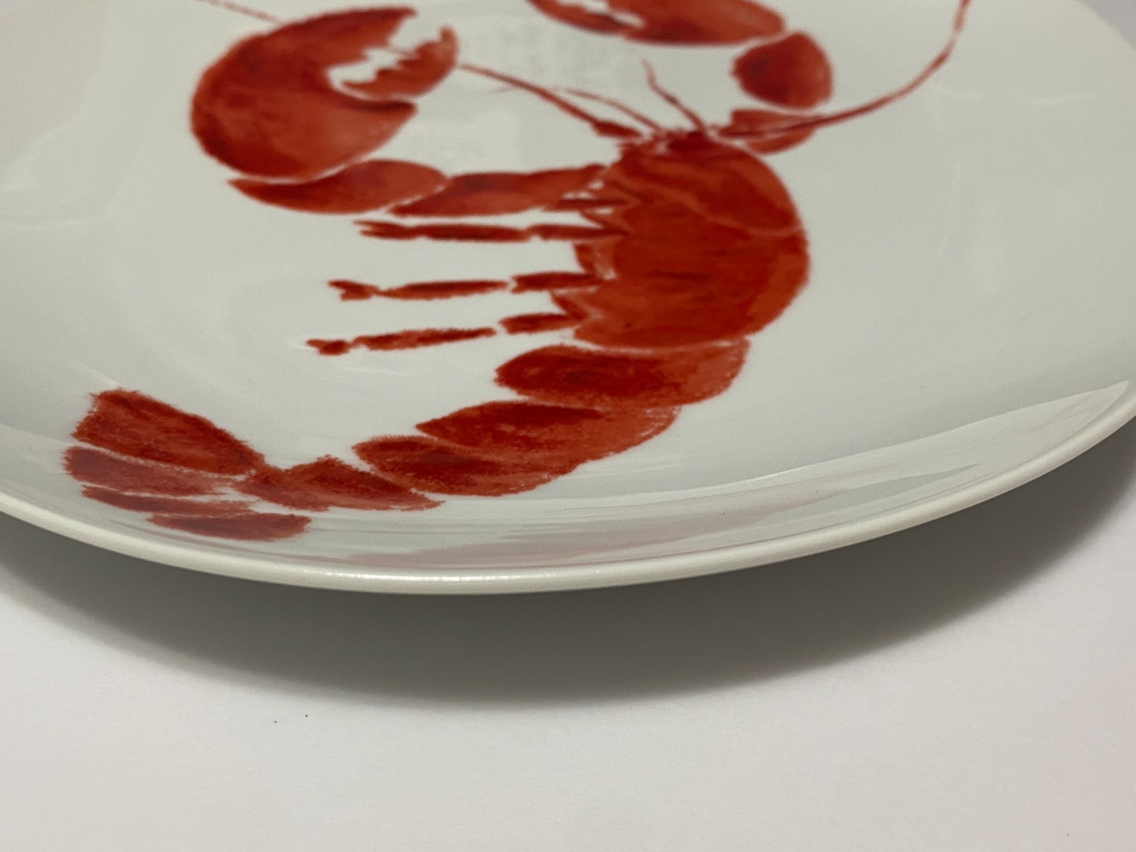 Lobster Serving Platter Studio Nova Red Oval Plate Fine China Y0723 12.5″ x 10″