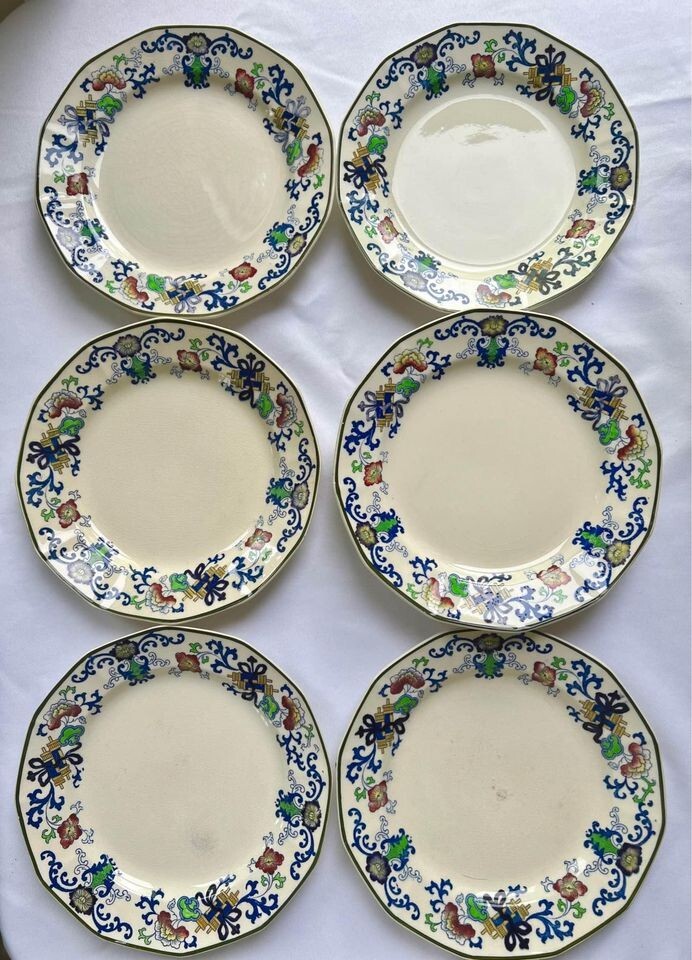Royal Doulton Burslem – Nankin Dinner Plates, Set of 8, c. 1920