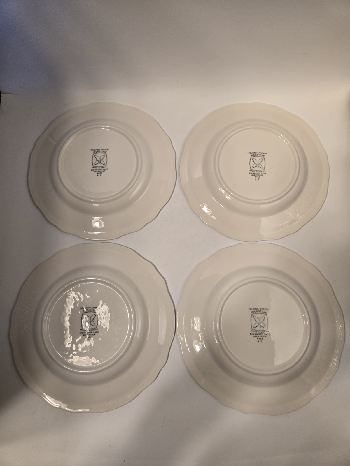 Vintage Sears Country French Ironstone 70’s #4453 Scalloped Floral Set Of 12