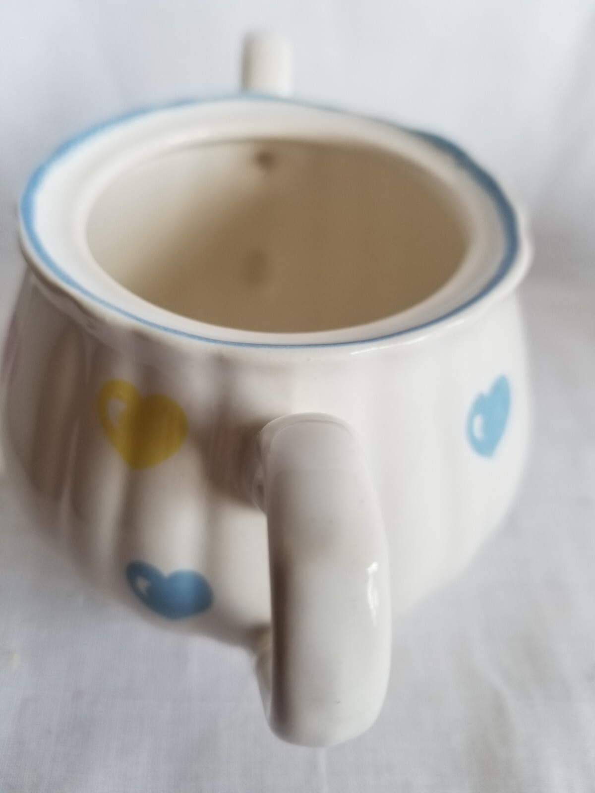 Tiffany & Co Limoges France Handpainted Pastel Hearts Creamer and Sugar Bowl