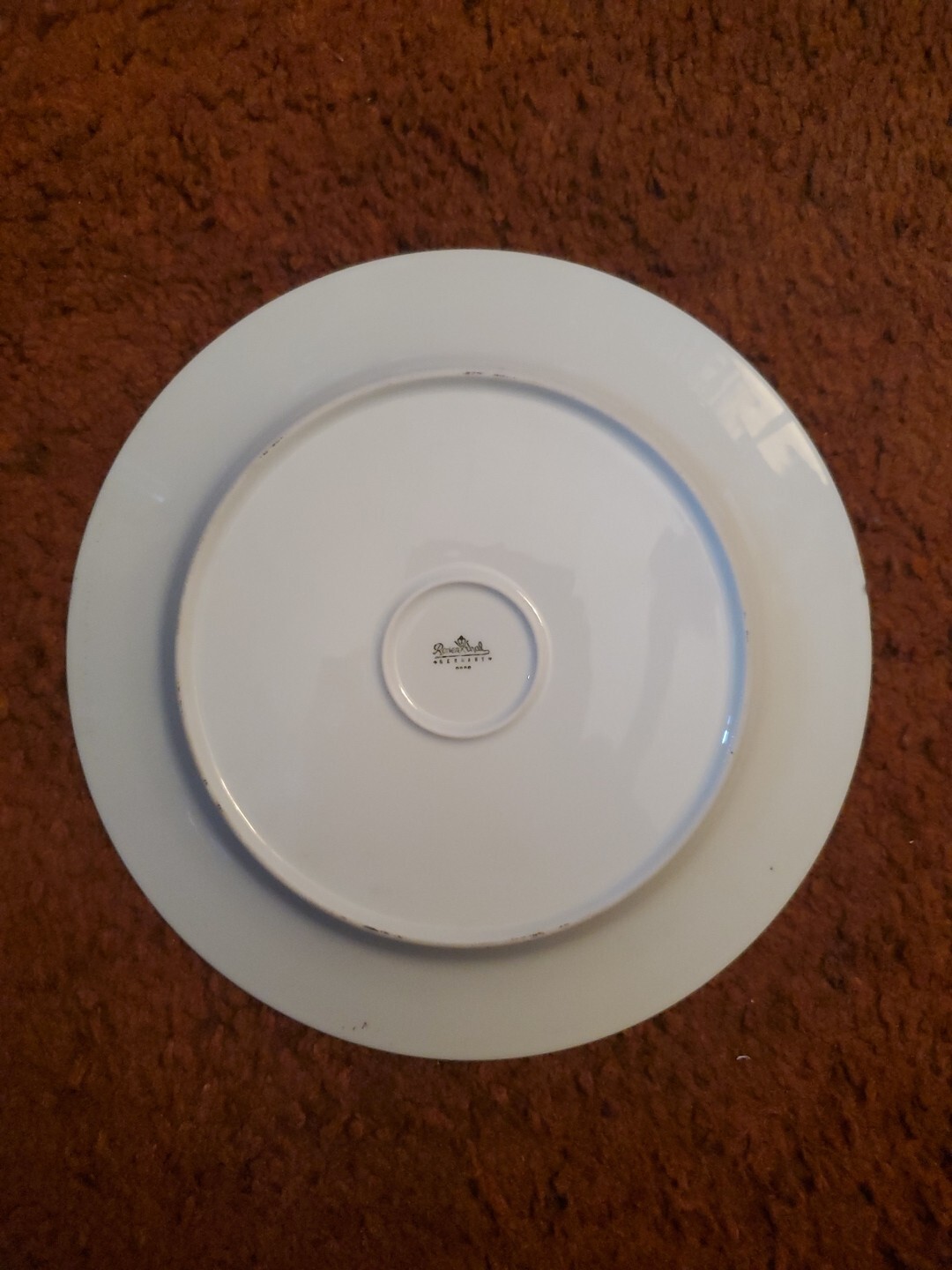 Rosenthal 10.25″ Dinner Plate Cobalt Blue Floral Laurels Roses Gold