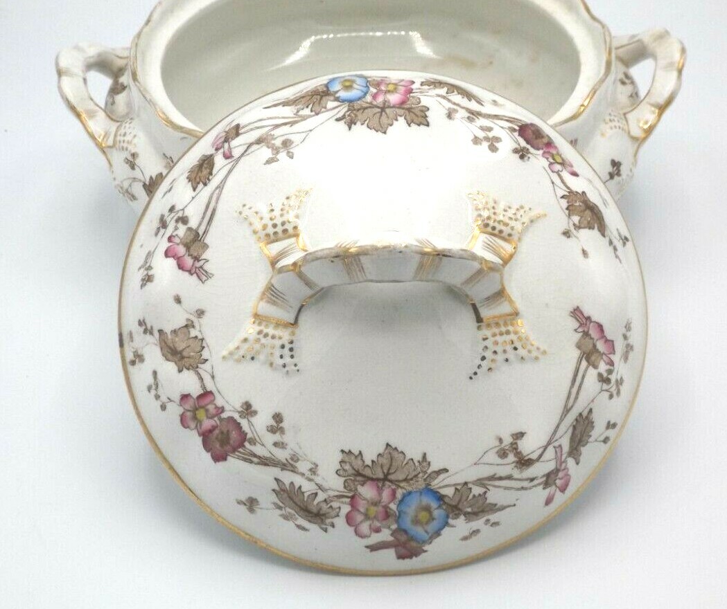 Thomas Furnival and Sons Covered serving Dish Charm Pattern