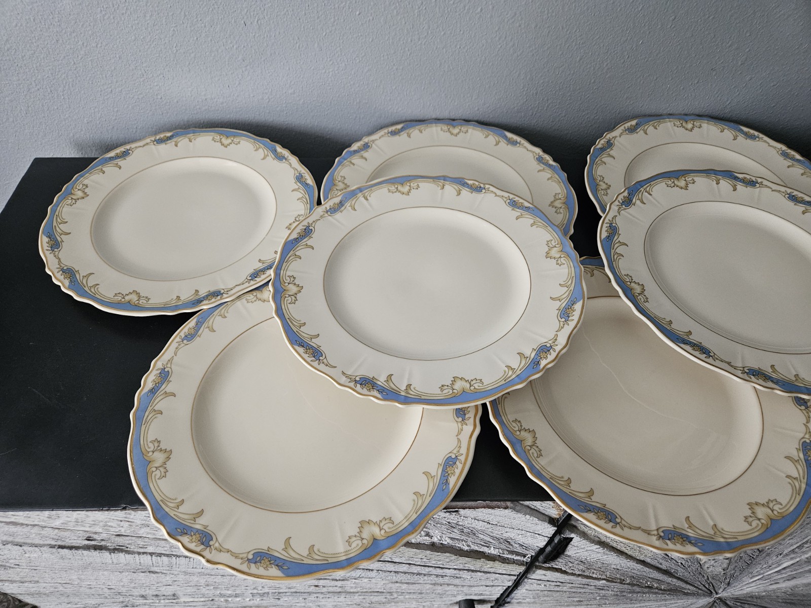 (12) 1962-1967 Syracuse Federal Shape China Carvel Dinner 10″ Plate Vtg 12 Pc