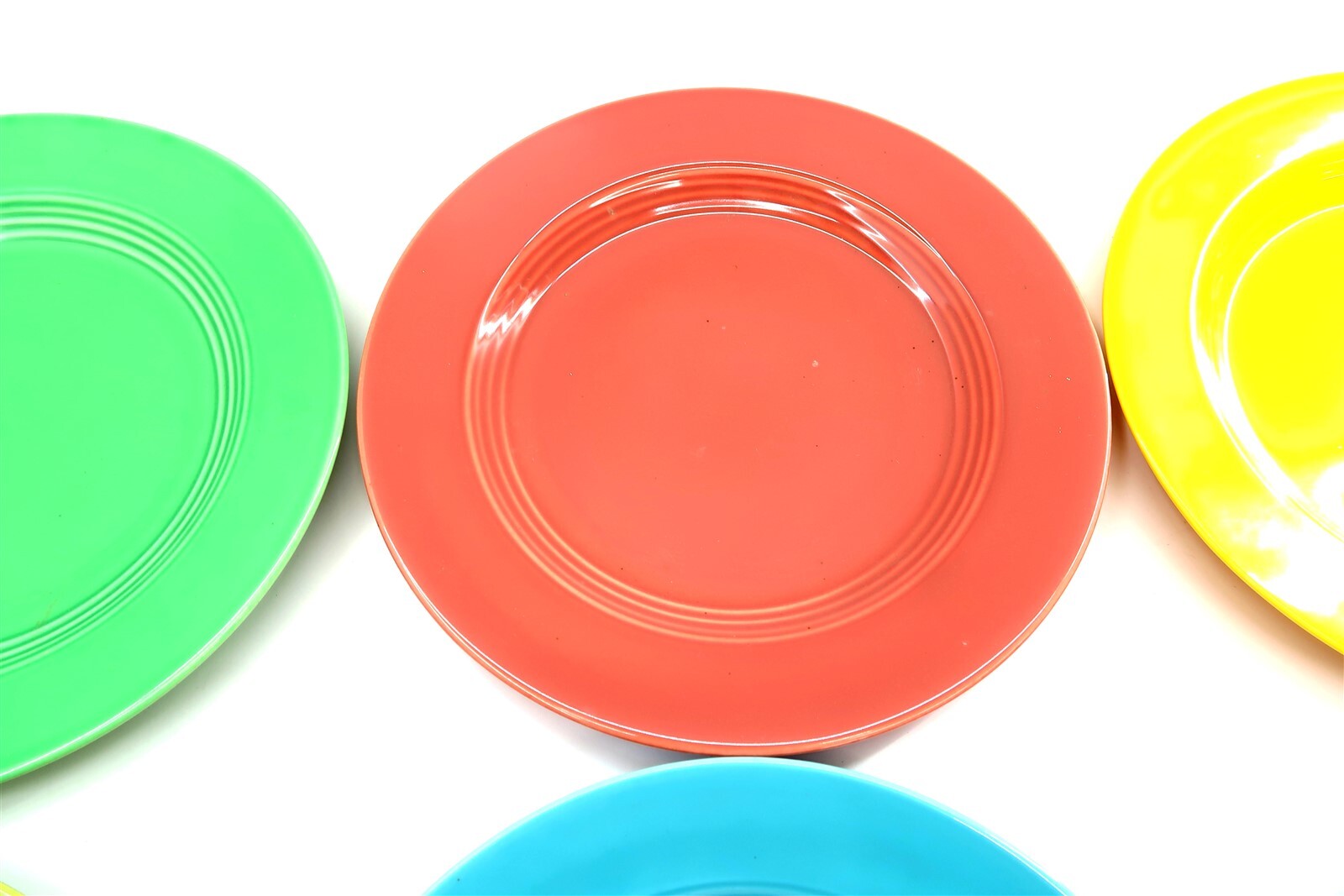 x8 Vintage HOMER LAUGHLIN HARLEQUIN 9 1/4″ Dinner Plates mixed colors NICE LOT!!