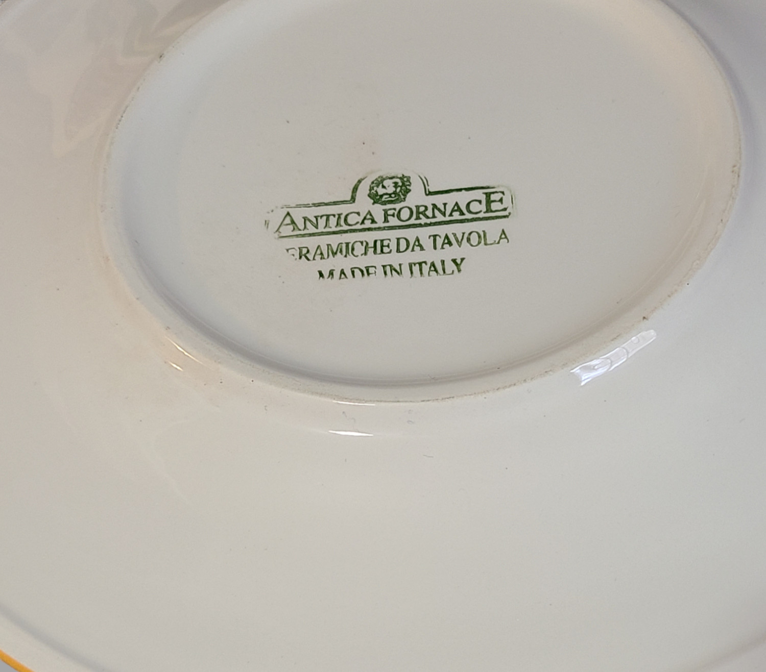 2 Antica Fornace Serving Plates Made in Italy Fig Pomegranate Artichoke Motif