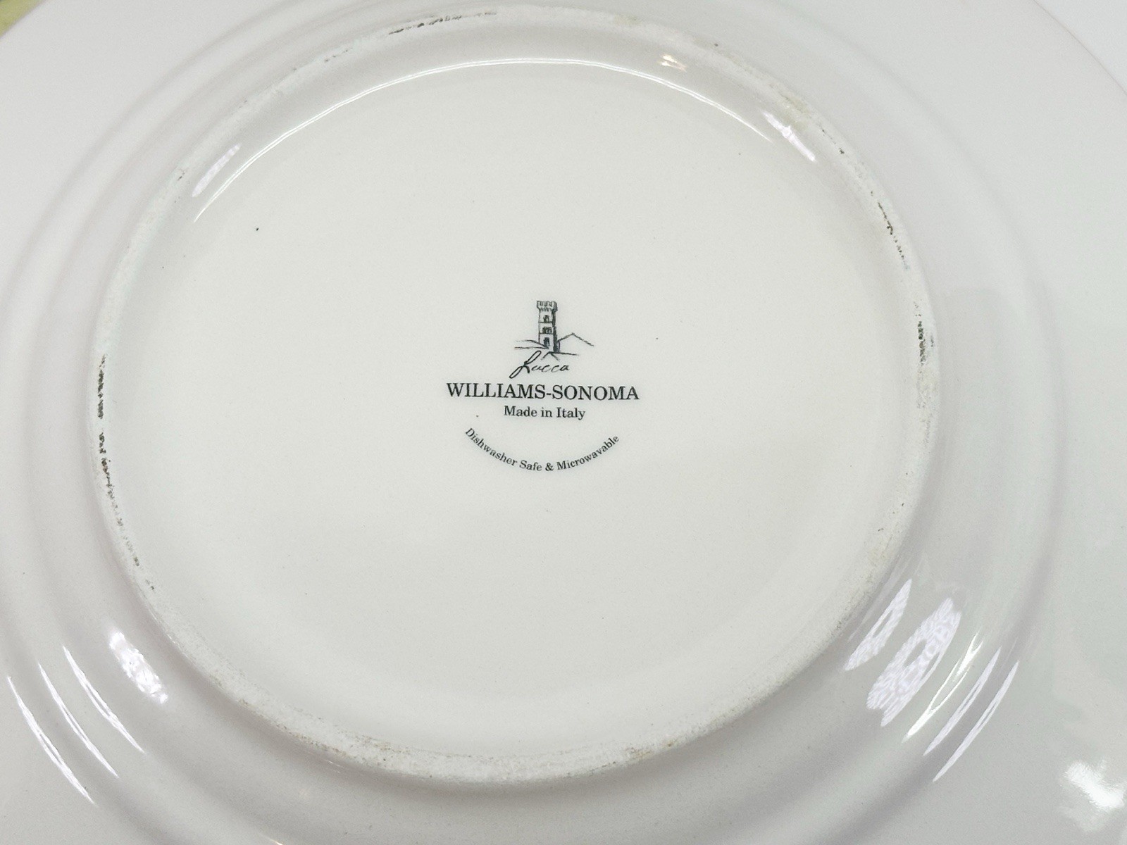 Set Of 4 Williams Sonoma LUCCA Stoneware Salad Dessert Plates 9” Made In Italy