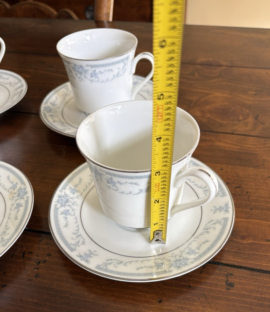 Blue Whisper China By Sheffield-Coffee/Tea Cup & Saucer Replacements (5) – 1985
