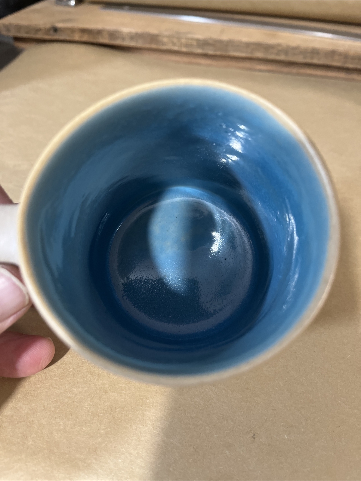 Pigeon Forge Pottery Pi Beta Phi Sorority Mug Gray Blue made in TN