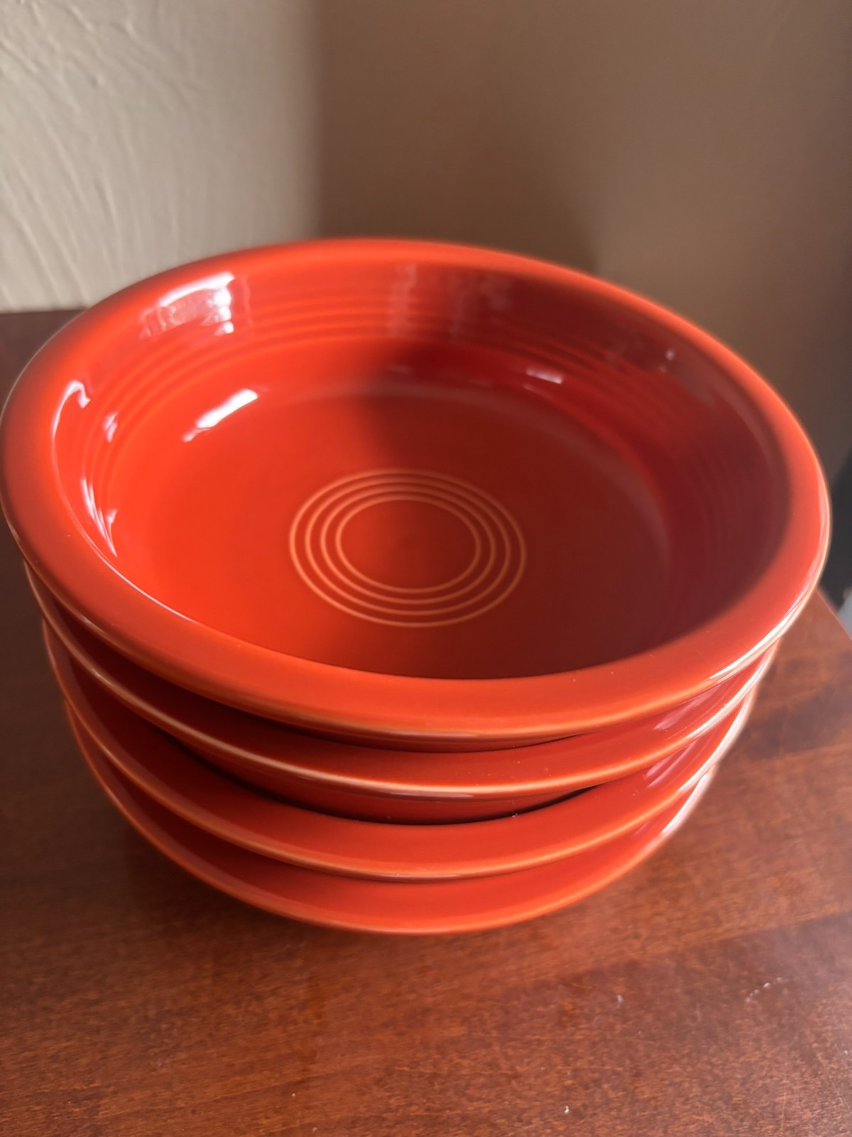 Set of 4 Fiesta Ware Homer Laughlin 7” Cereal Soup Bowl Rust Orange