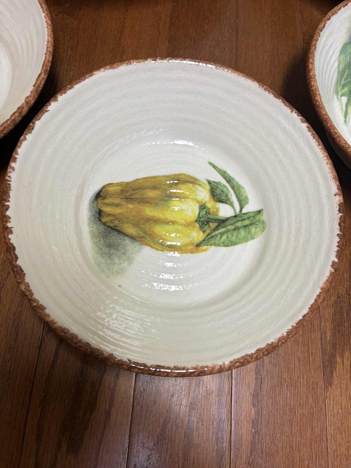 Williams Sonoma Jardin Potager 5 Piece Set- 1 Large Serving 4 Pasta Bowls VTG