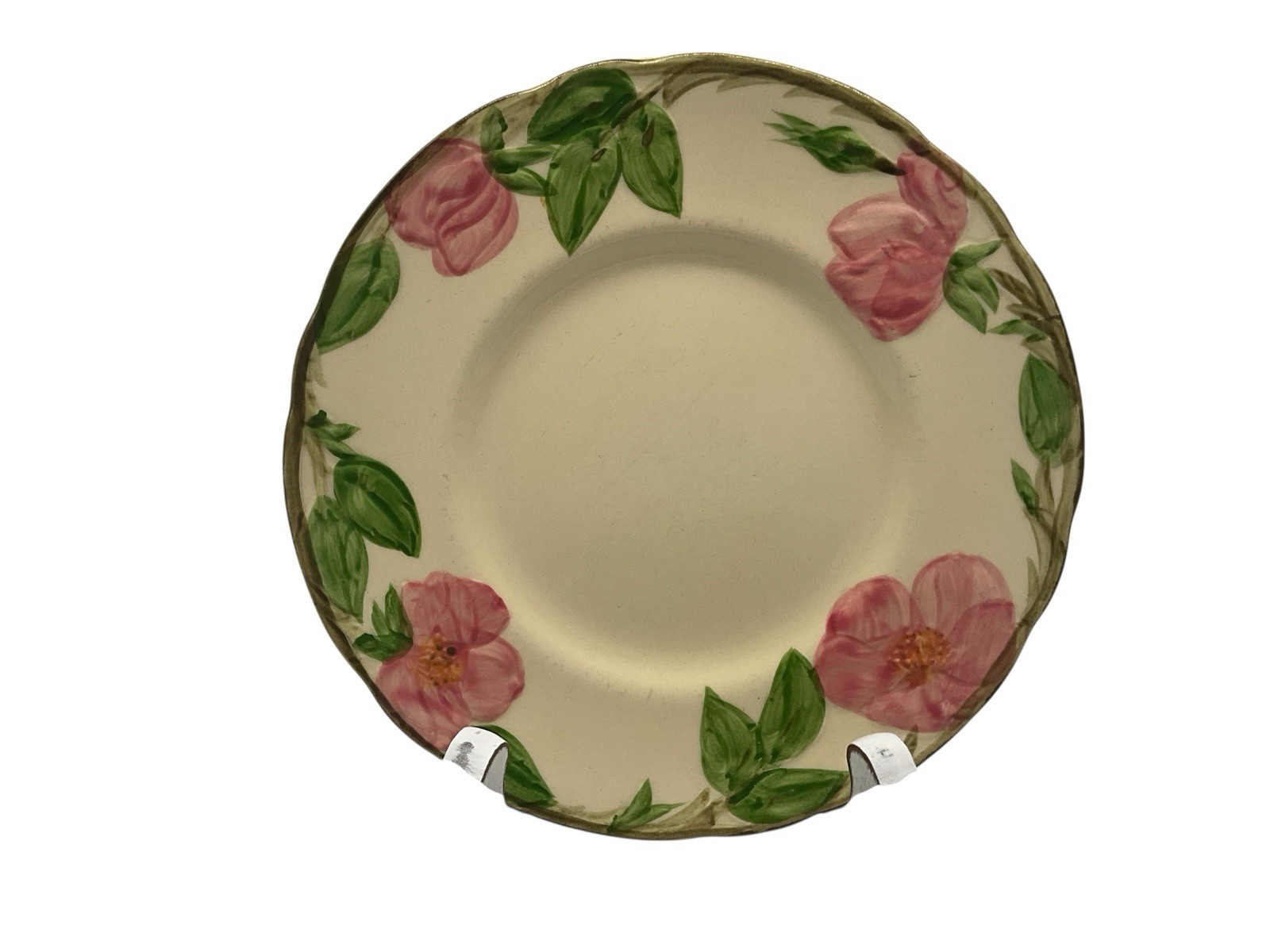 Desert Rose Bread and Butter Plates 6″ by Fransican Earthenware Vintage USA