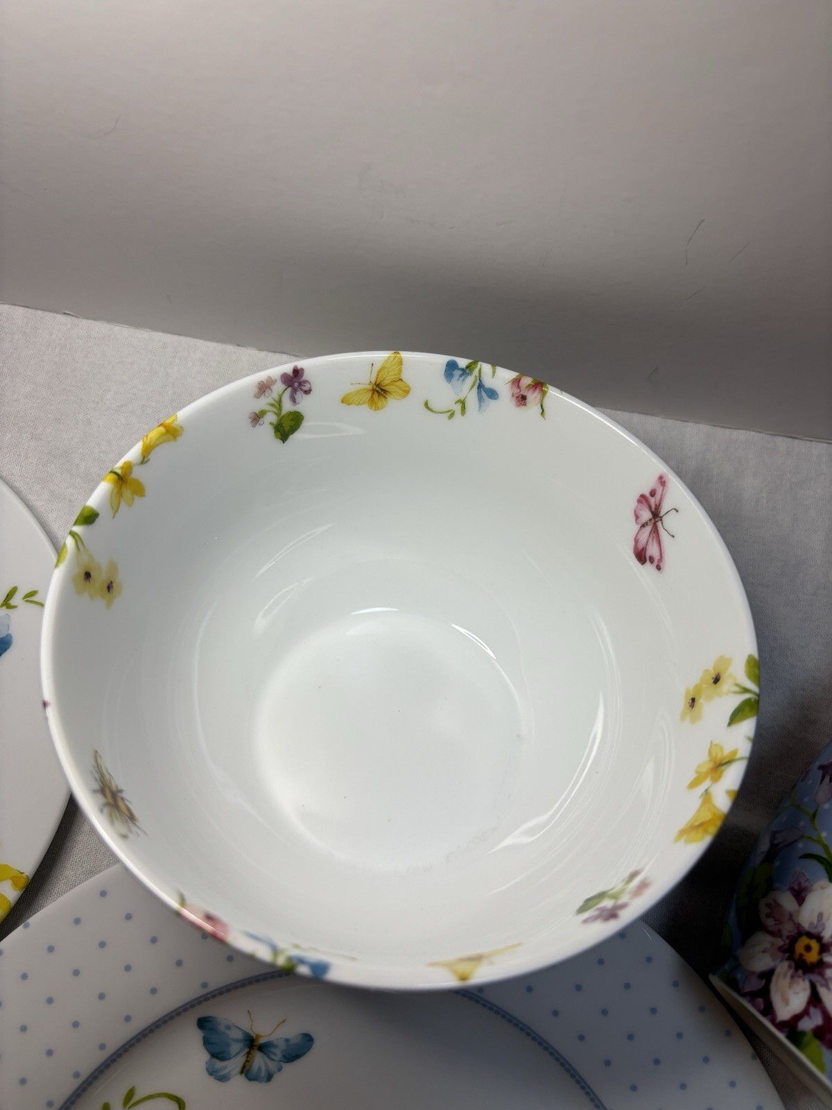 Vtg Katie Alice English Garden 2546896 Set Dinner Plate, Salad Plate, Bowl & Mug