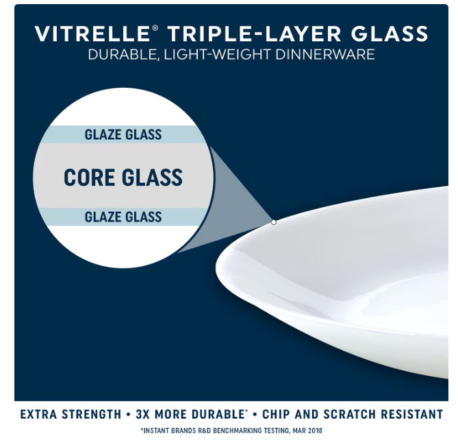 Corelle Livingware Winter Frost White 10.25″ Dinner Plate, Set of 6
