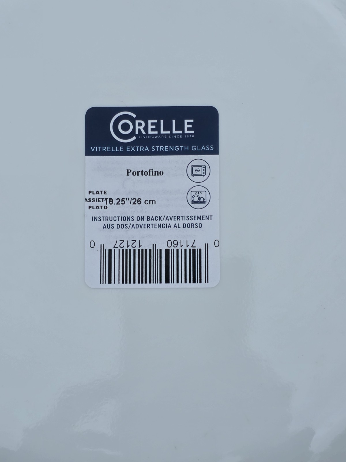 Corelle Portofino Dinner Plate 10.25in Set Lot Of 6 Blue White New