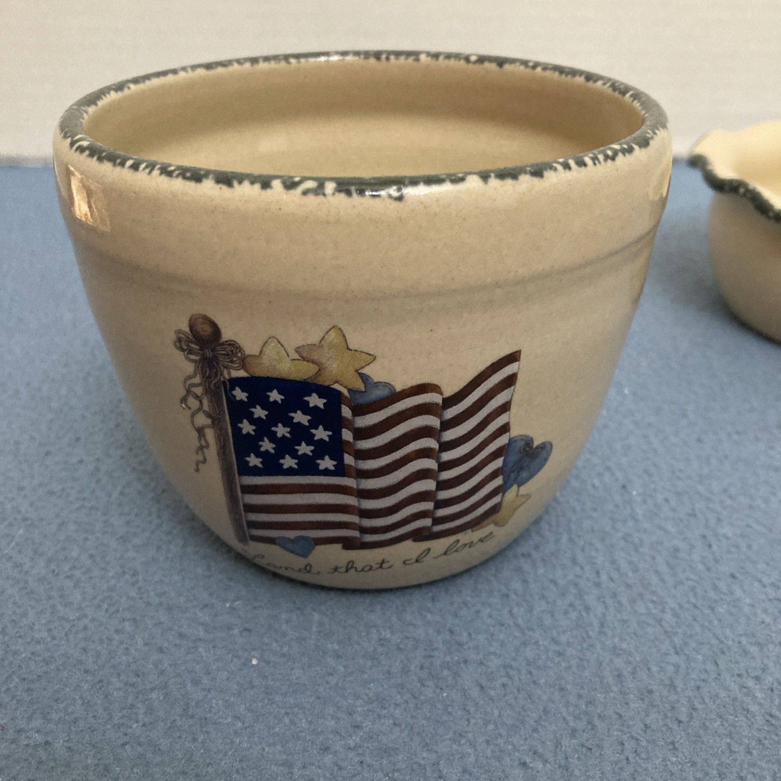 Home & Garden Party Ltd. US Flag “Land That I Love” Stoneware Party Dip Chiller