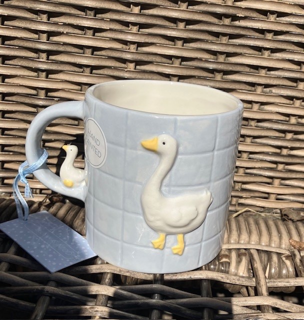 3D White Goose Mug Goose Figure on Handle Adorable for Spring / Easter HTF