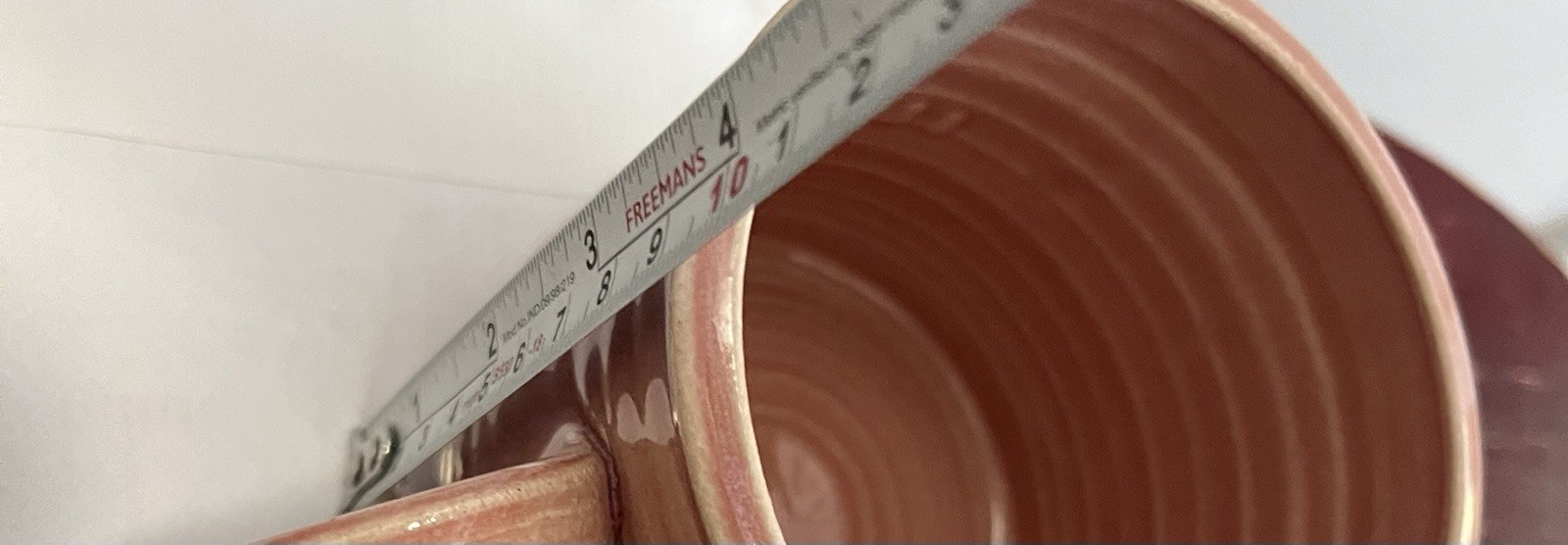 Black Oak Studio Pottery I Love You Impressed Handmade Coffee Mug Pink Glaze