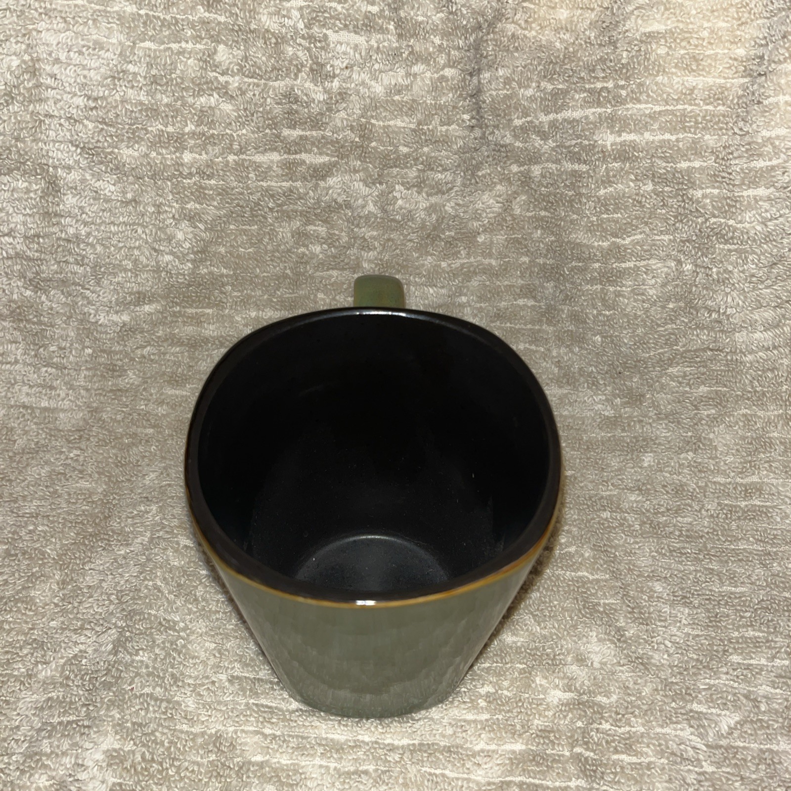 Earth Tones Wasabi Green & Rustic Brown Stoneware Mug Replacement Cup For Set
