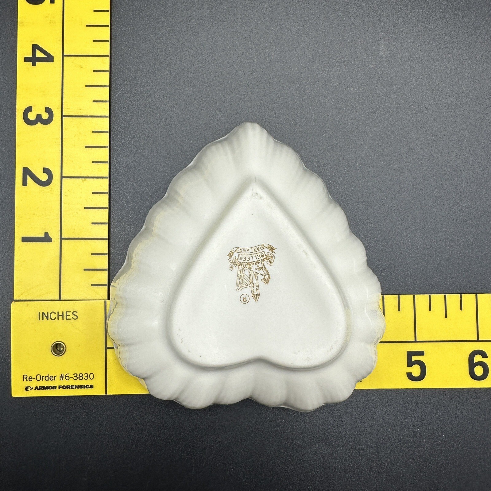 Vtg Heart Beleek Ivory Fine Bone China Porcelain Trinket Dish 7th mark 1980-1993