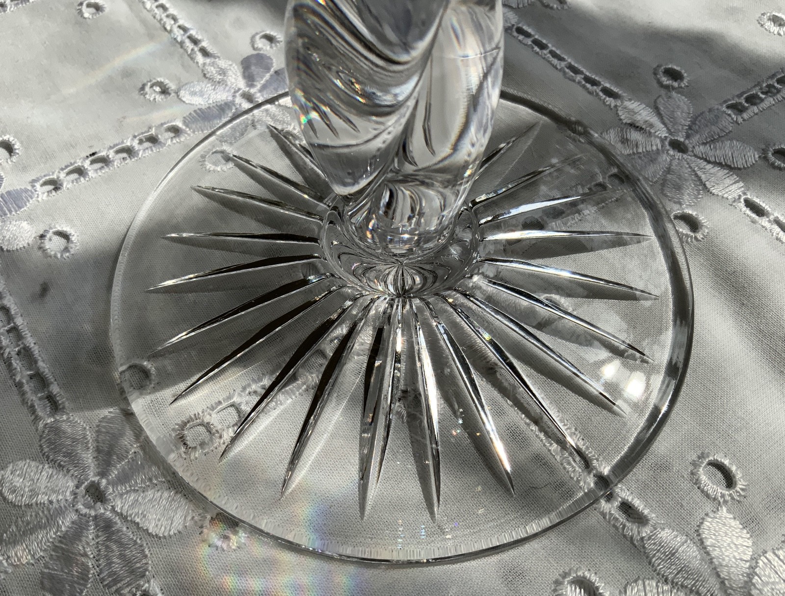 AMERICAN BRILLIANT CUT GLASS 10″ TWIST STEM COMPOTE / ATTRIB: LIBBEY C.1900-1910