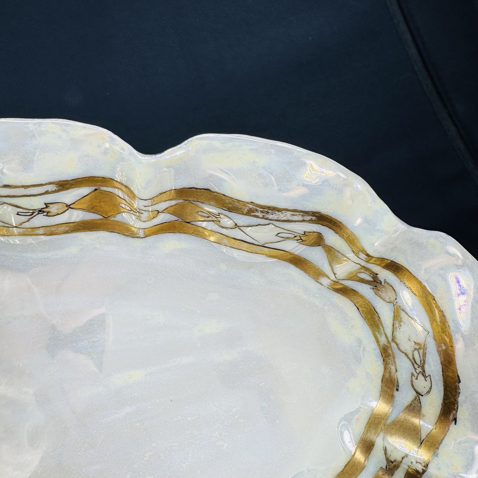 Haviland France Oval Platter Art Deco Gold Design