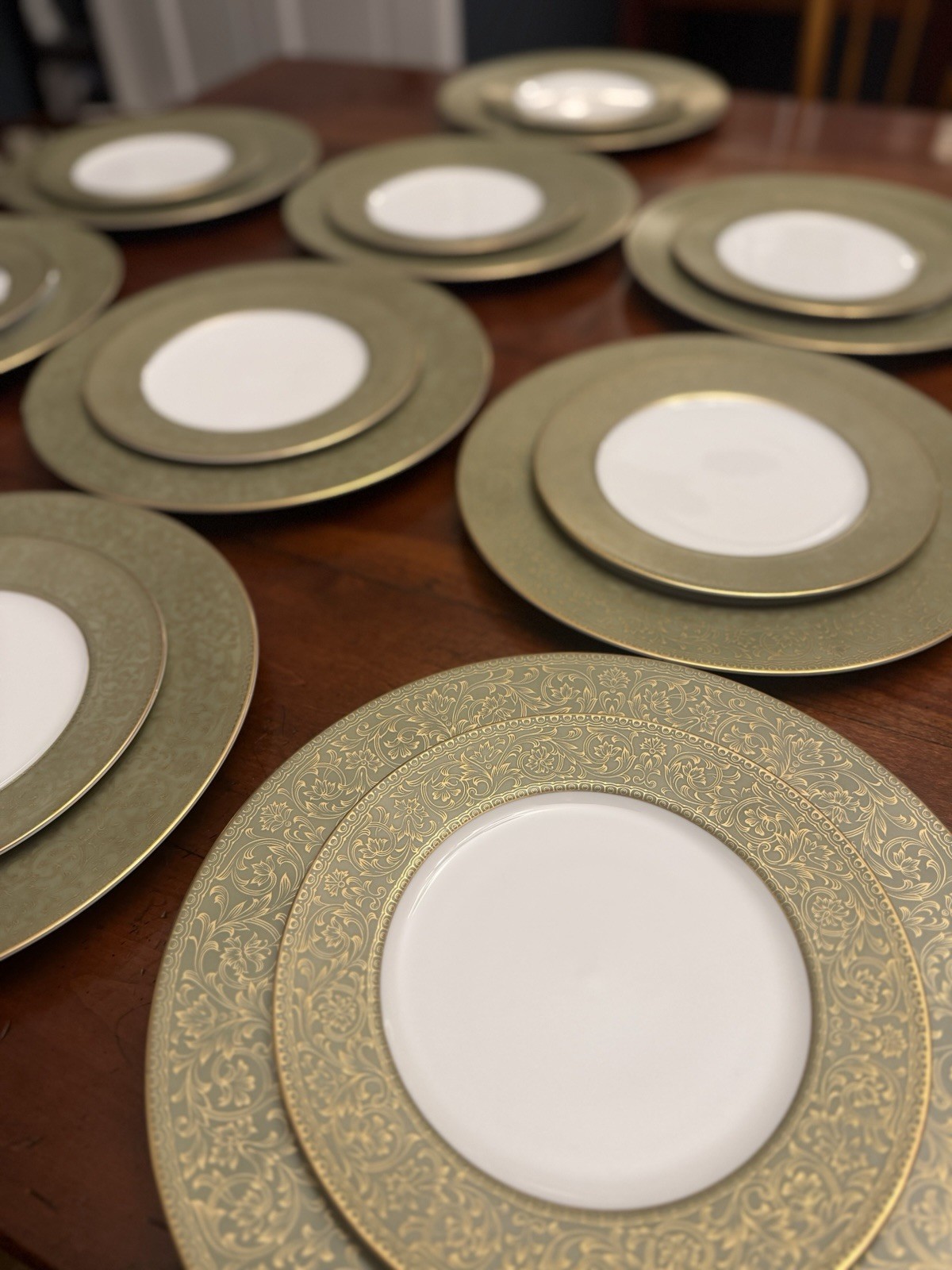 Complete 50-Pc Service for 10 Vintage Sango Japan Versailles (#3642) Fine China