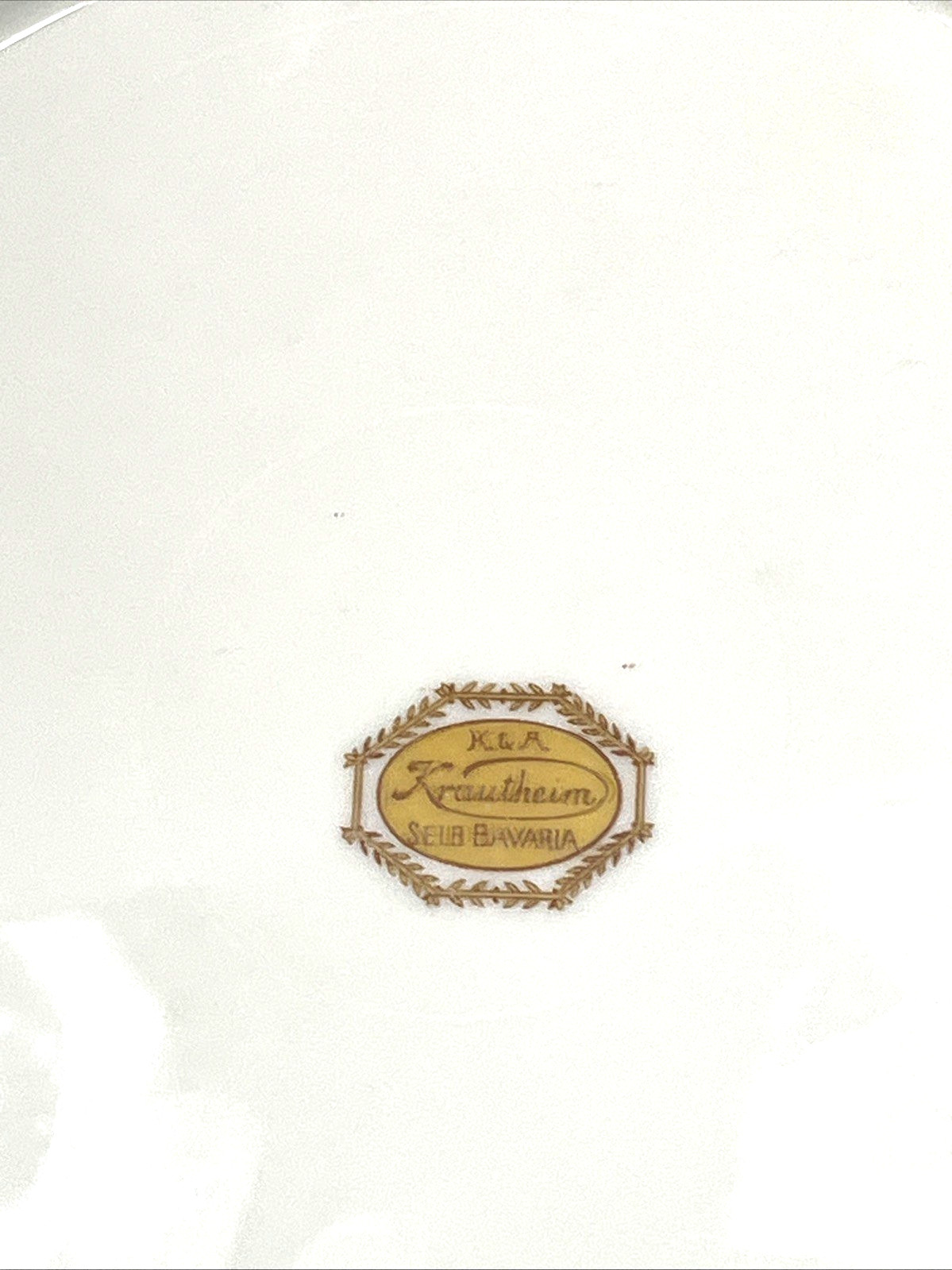 Vintage K&A Krautheim Selb Bavaria Germany Dinner Plate Gold Filigree 10.5″