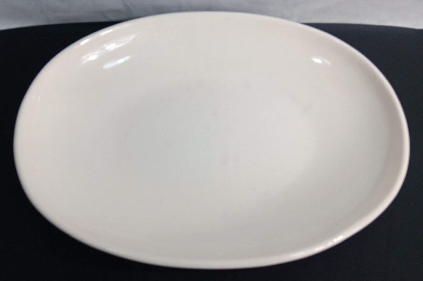 Vintage Haeger Oval Ivory White Serving Platter Hand Crafted Large USA 15 1/8″