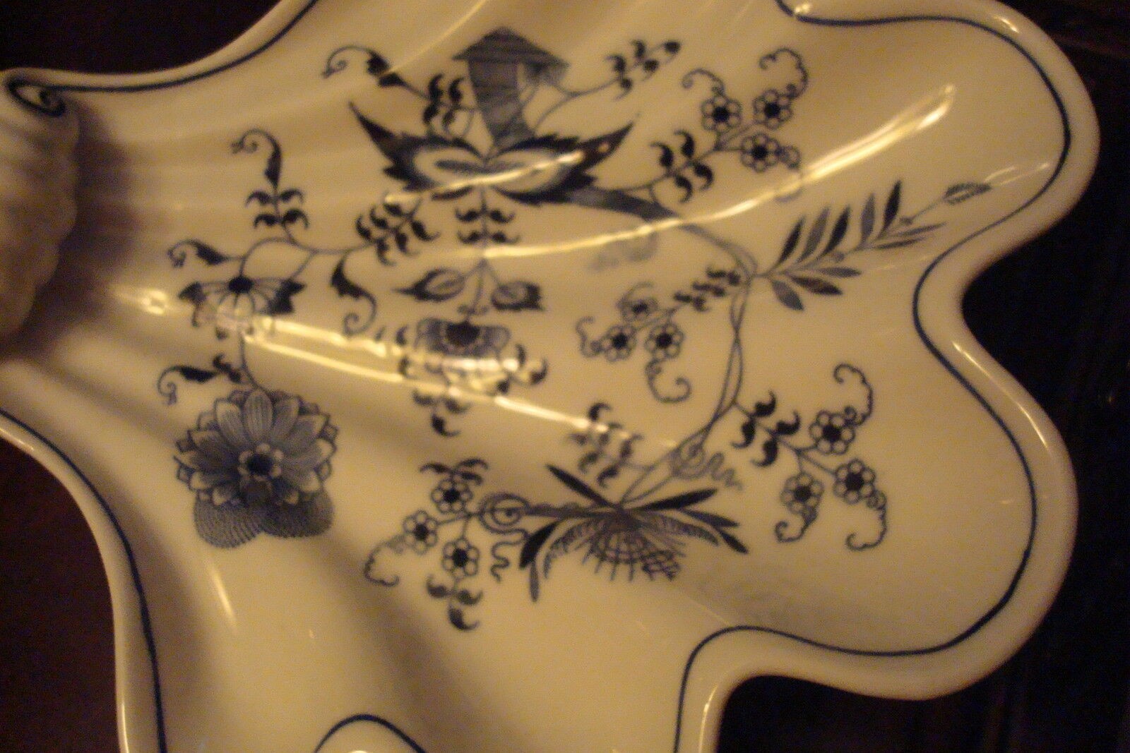 Lipper and Mann Blue Danube shell candy dish Still With Label [80J]