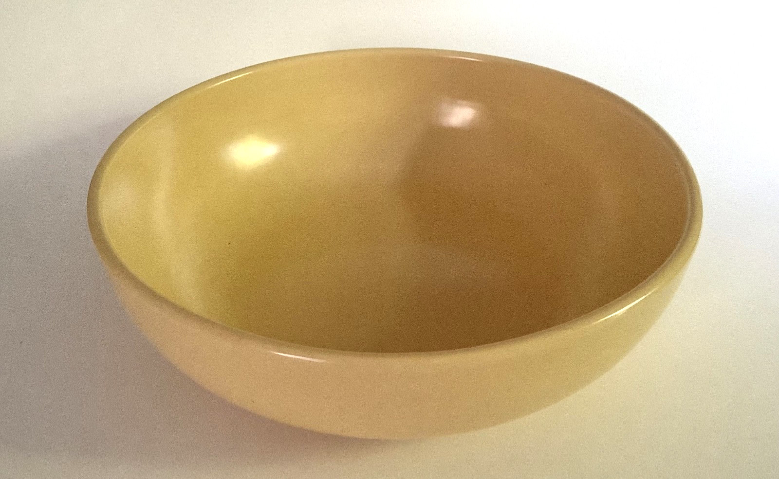 La Solana Vintage Yellow Stoneware Serving Mixing Bowl 13 Inch XL 4.5 In.Depth
