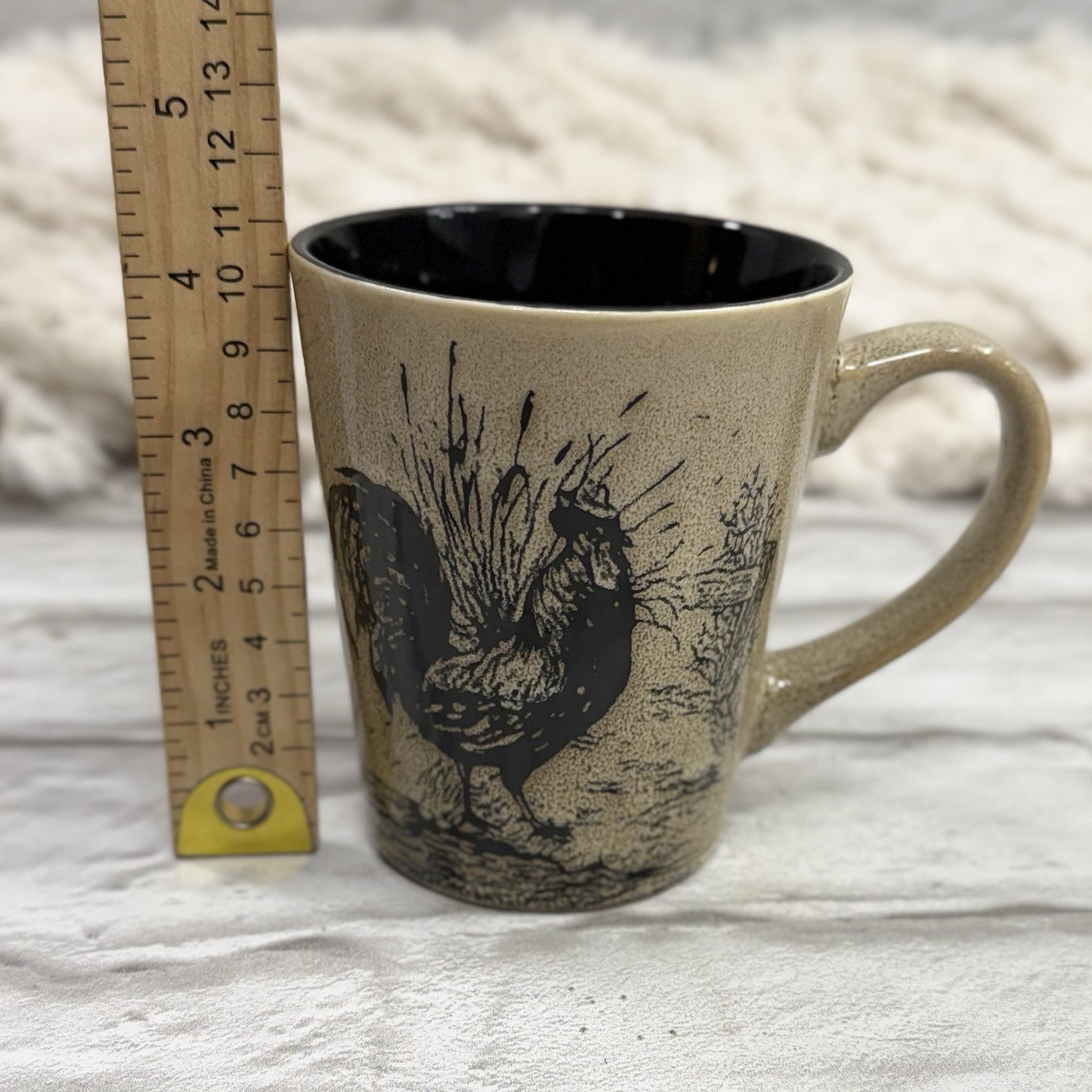 Pfaltzgraff Homespun Rooster Coffee Tea Mugs Set Of 4 Ceramic Farmhouse NEW