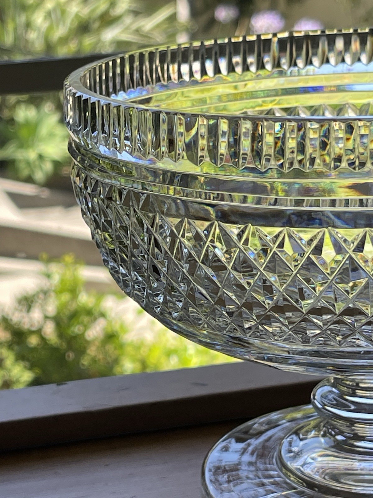 Vintage Waterford Crystal Centerpiece Bowl Footed Pedestal Castletown Cut ~MINT