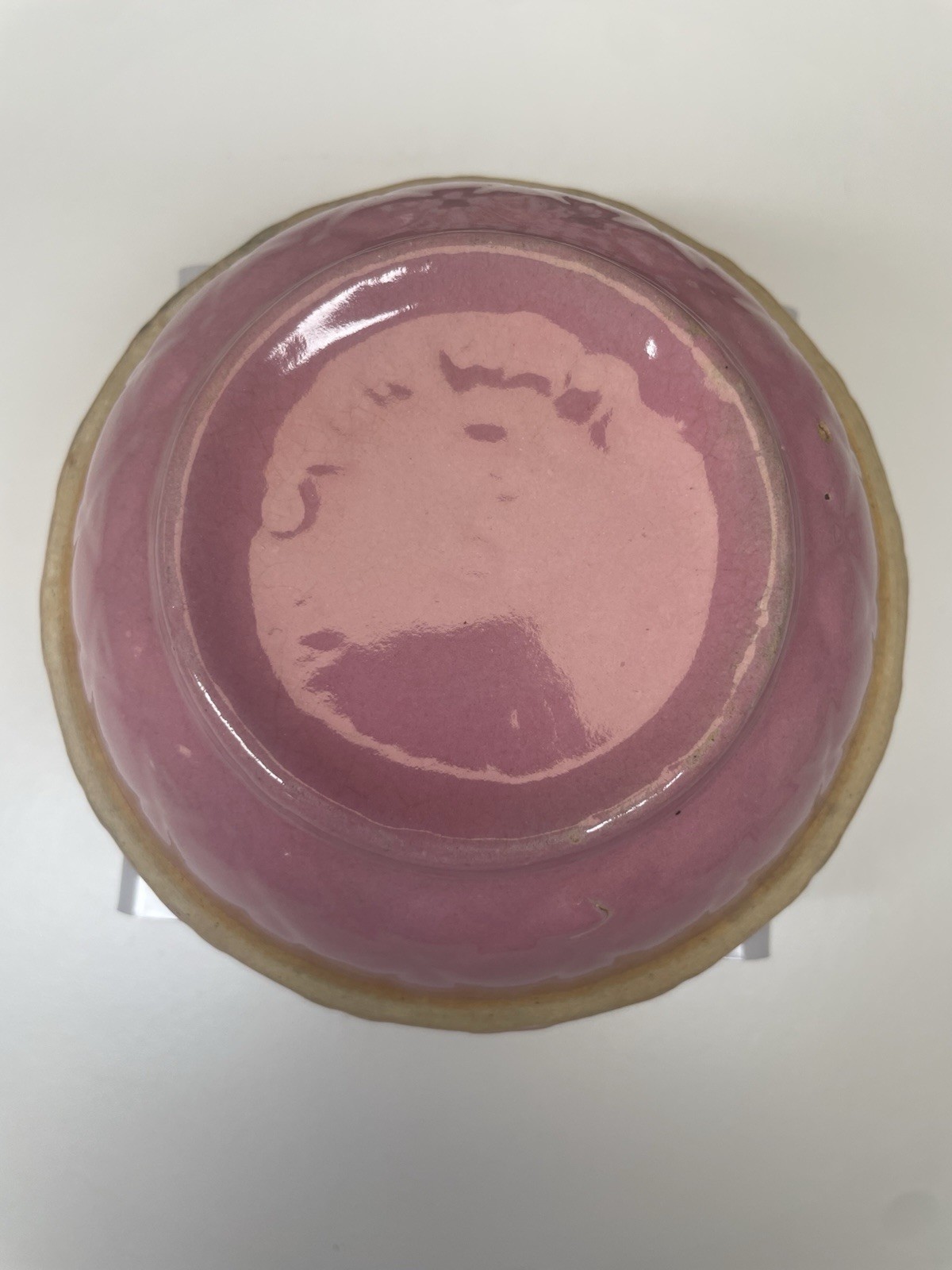 Pink 5” Stoneware Ceramic Bowl “made In USA “ Imprint