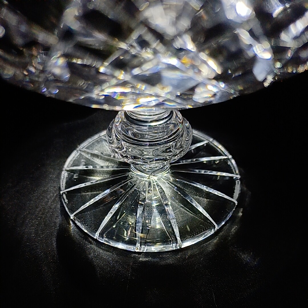 TIPPERARY DOVE HILL CENTERPIECE FOOTED BOWL, Cut Lead Crystal, 6 1/2 “, IRELAND