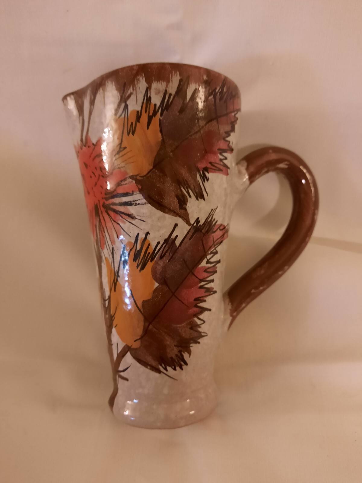 Italian Handpainted Decorative Pitcher Serveware Pottery