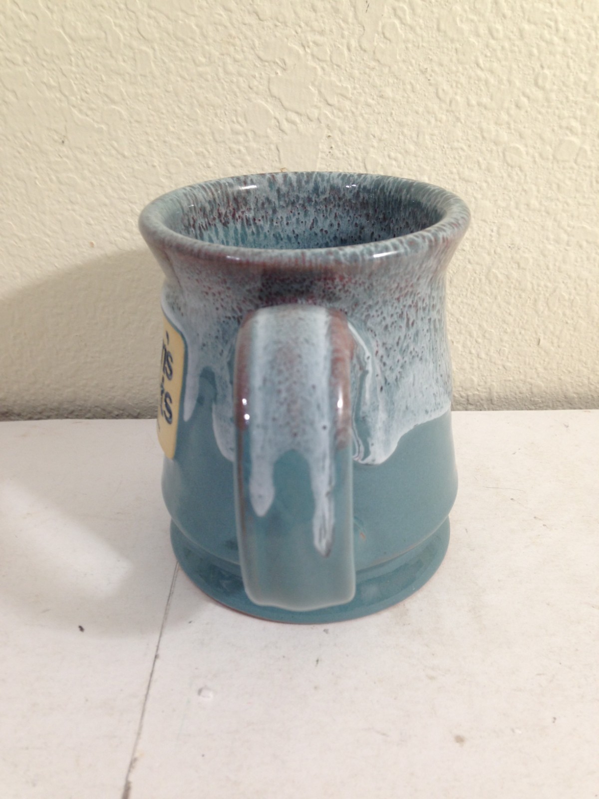 Deneen Pottery Gibson’s Donuts Memphis TN Coffee Mug 2015 Blue Lava style
