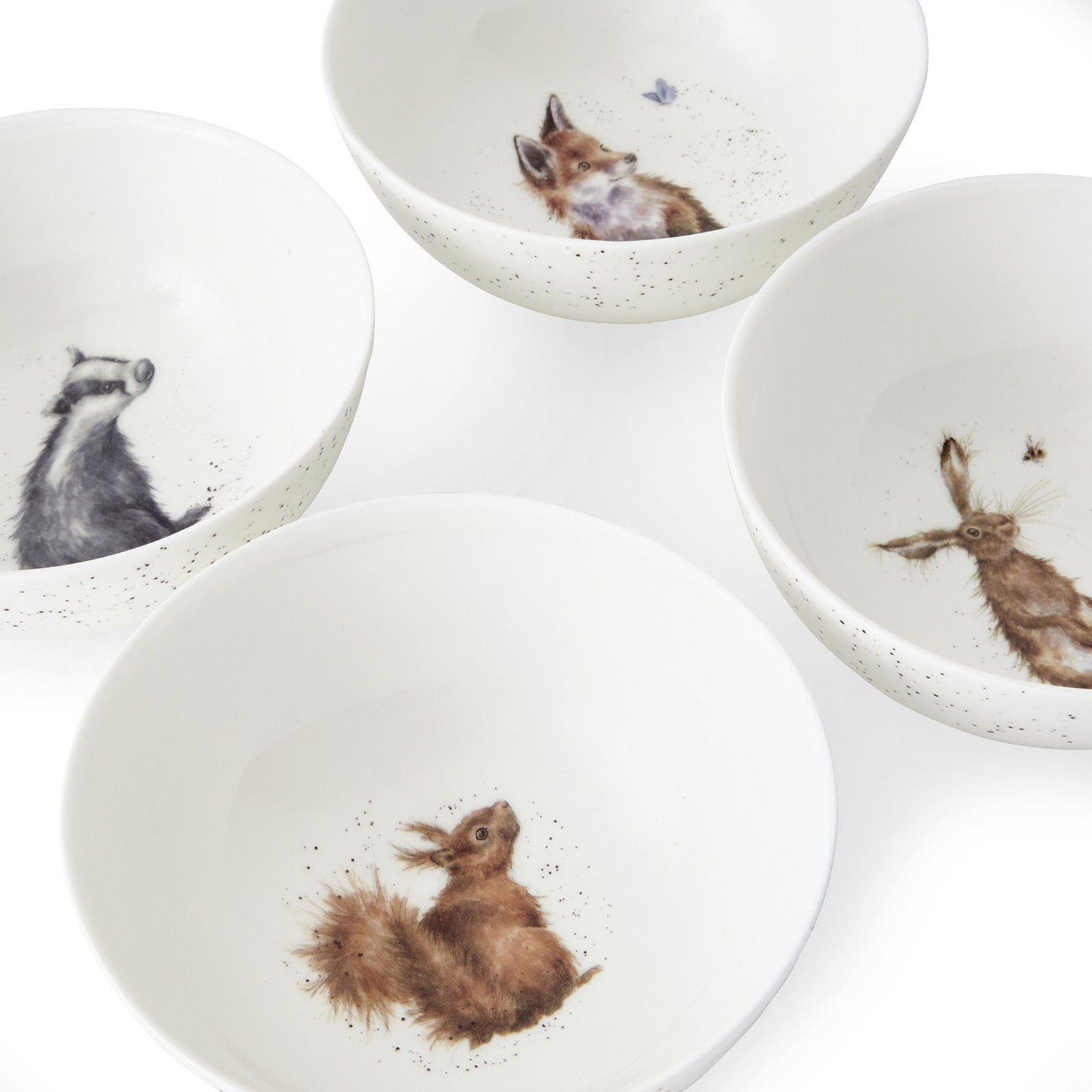 Fine Bone China Cereal Bowls 6.1″ , Set of 4 -Microwave & Dishwasher Safe