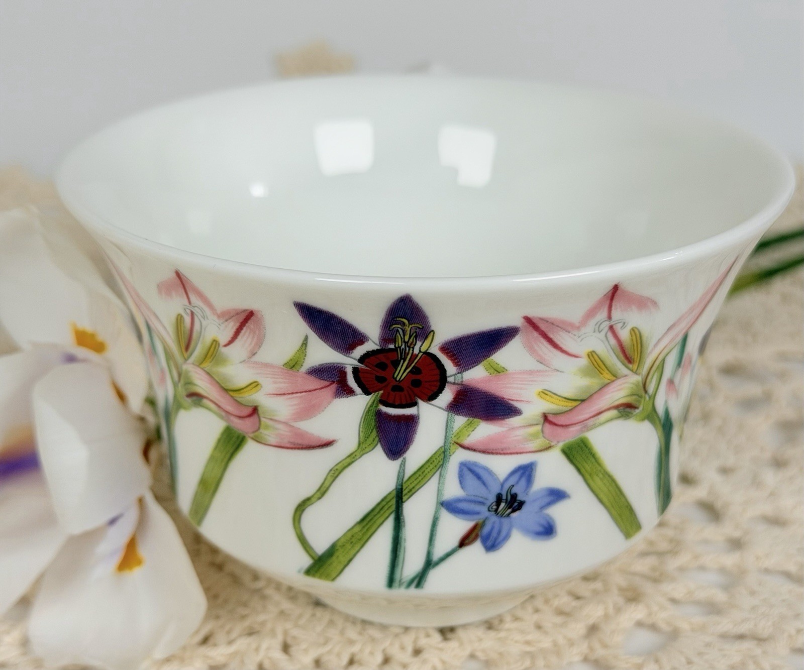Portmeirion Jane Loudon Ladies Flower Garden Teacup Floral Cottagecore 1994