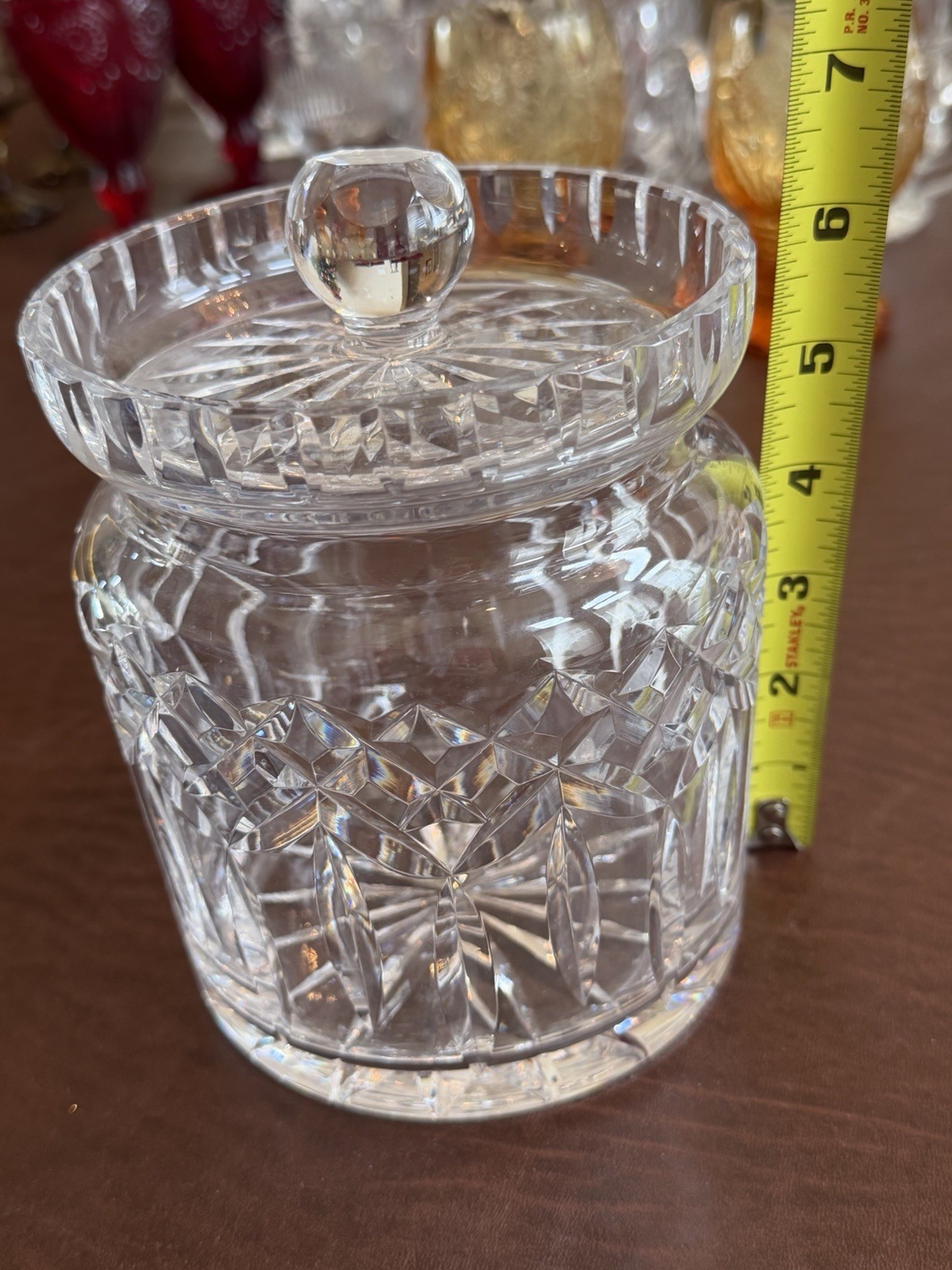 Beautiful Waterford Lismore Biscuit Barrell and Lid