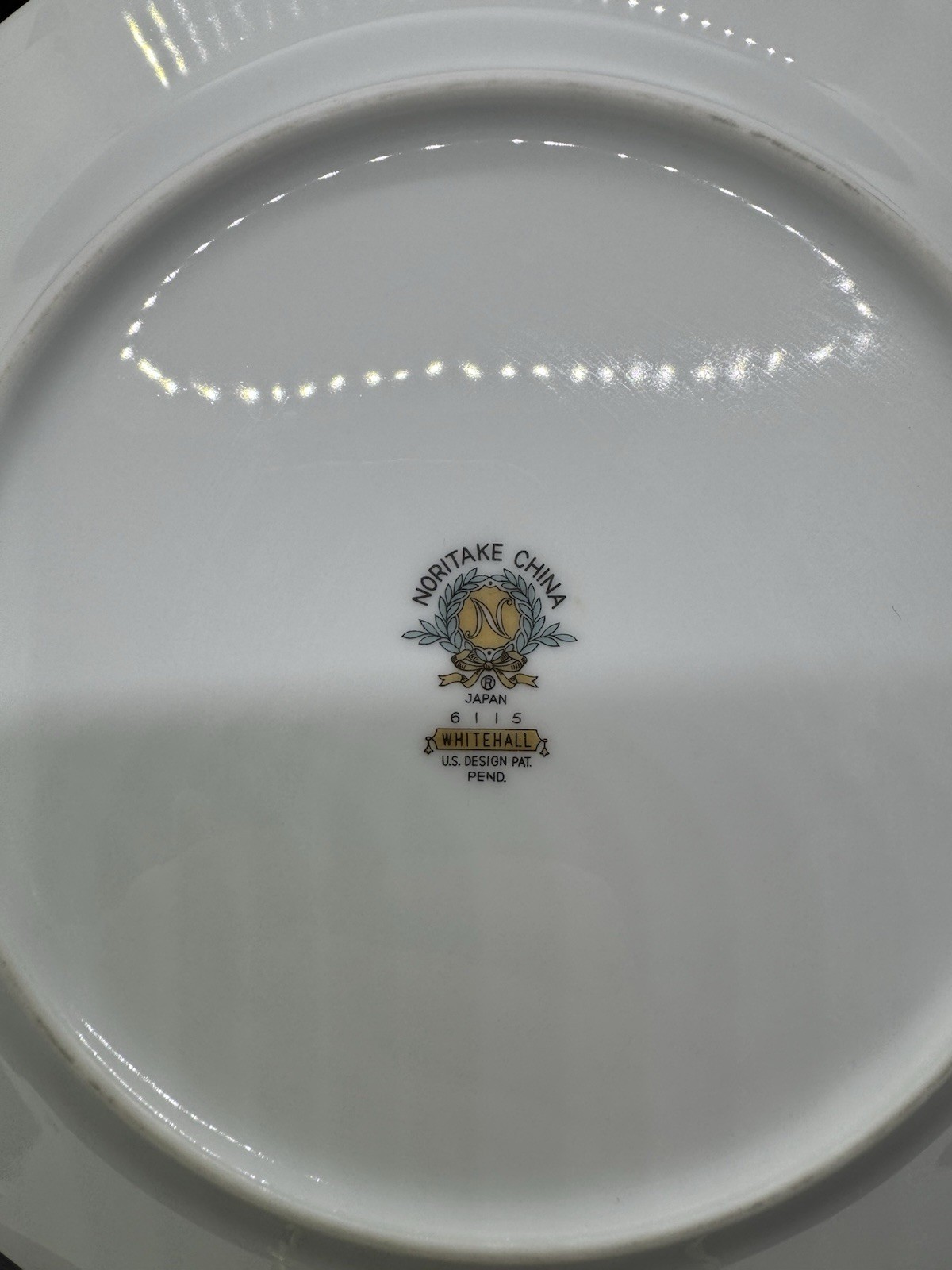 Vintage Noritake Whitehall 6115 Dinner Plates Platinum Trim