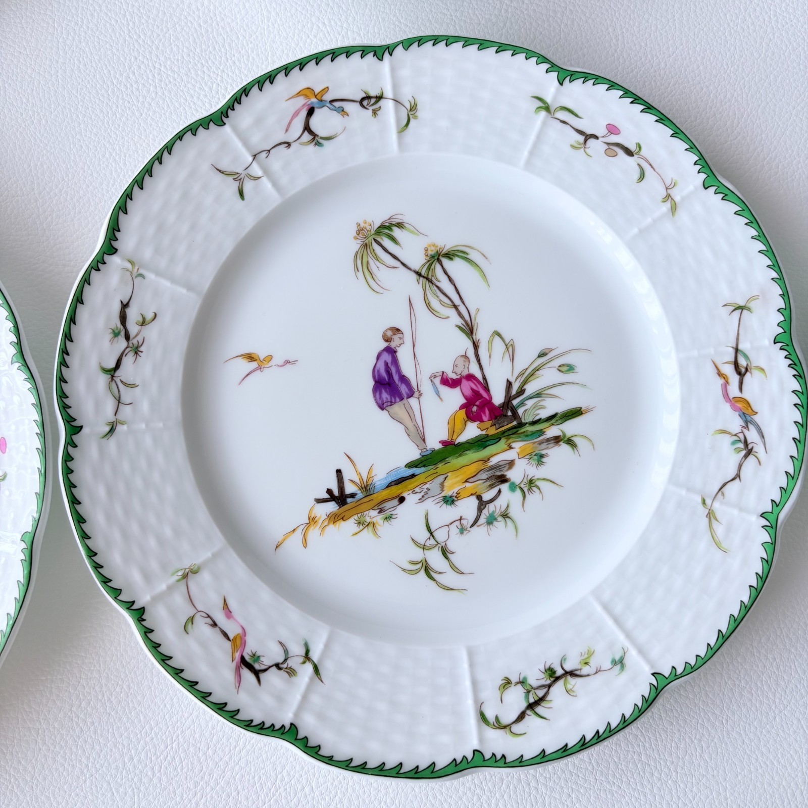 RAYNAUD Limoges SI KIANG Plate Full Set 6 [No.1 – 6] 22cm/8.7″