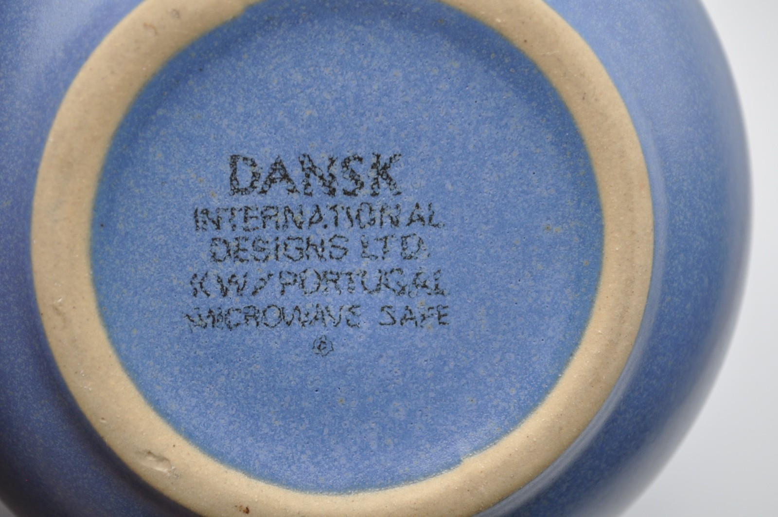 Dansk Sky Blue Mesa SUGAR BOWL W/LID Portugal-Scandinavian Design-2 Pc