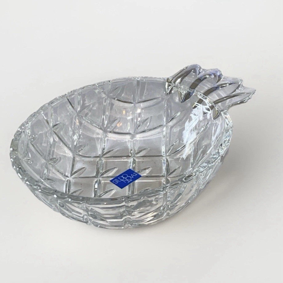VTG – NEW Cut Crystal Pineapple Trinket Party Dish Bowl